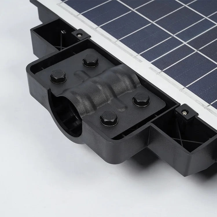 Lampa Solara Stradala 2000W JORTAN cu 720 LED-uri SMD, Panou Solar 3.2V, Baterie 24.000 mAh, Telecomanda Wireless, Iluminare 6500K Alb Rec, Autonomie pana la 24h, Protectie IP65