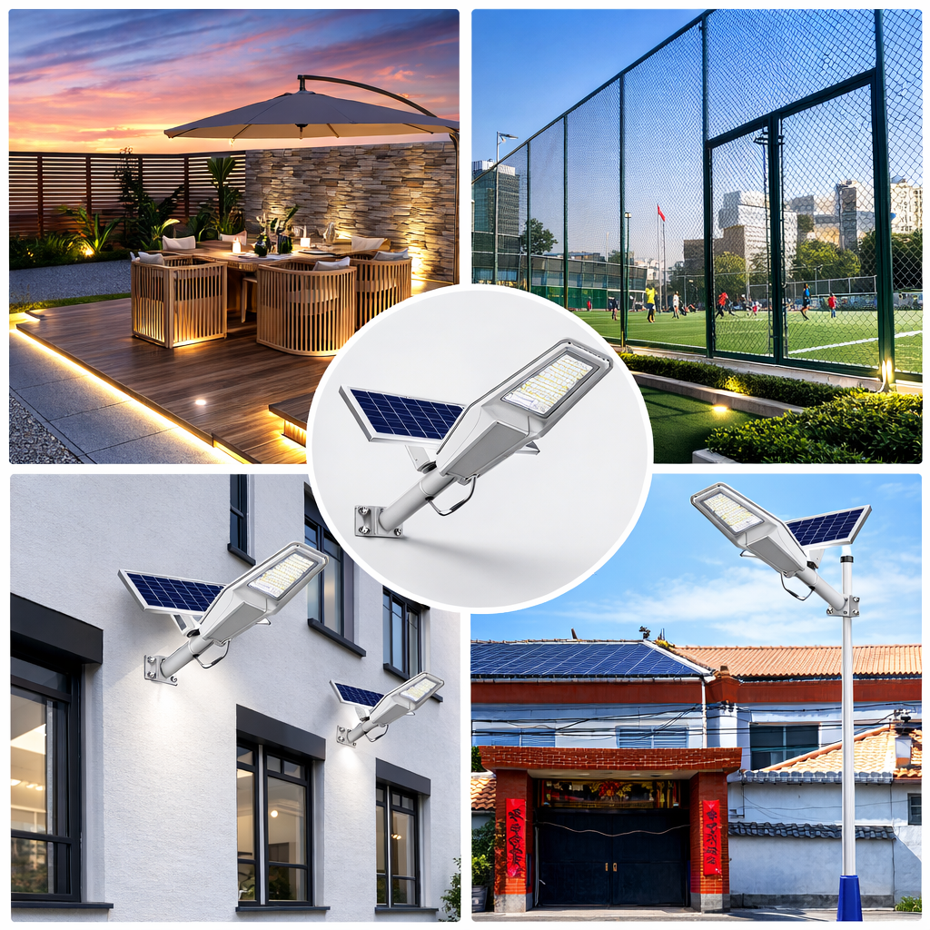 Lampa Solara LED 1200W de Înalta Putere cu Autonomie Mare și Protecție IP65 pentru Exterior