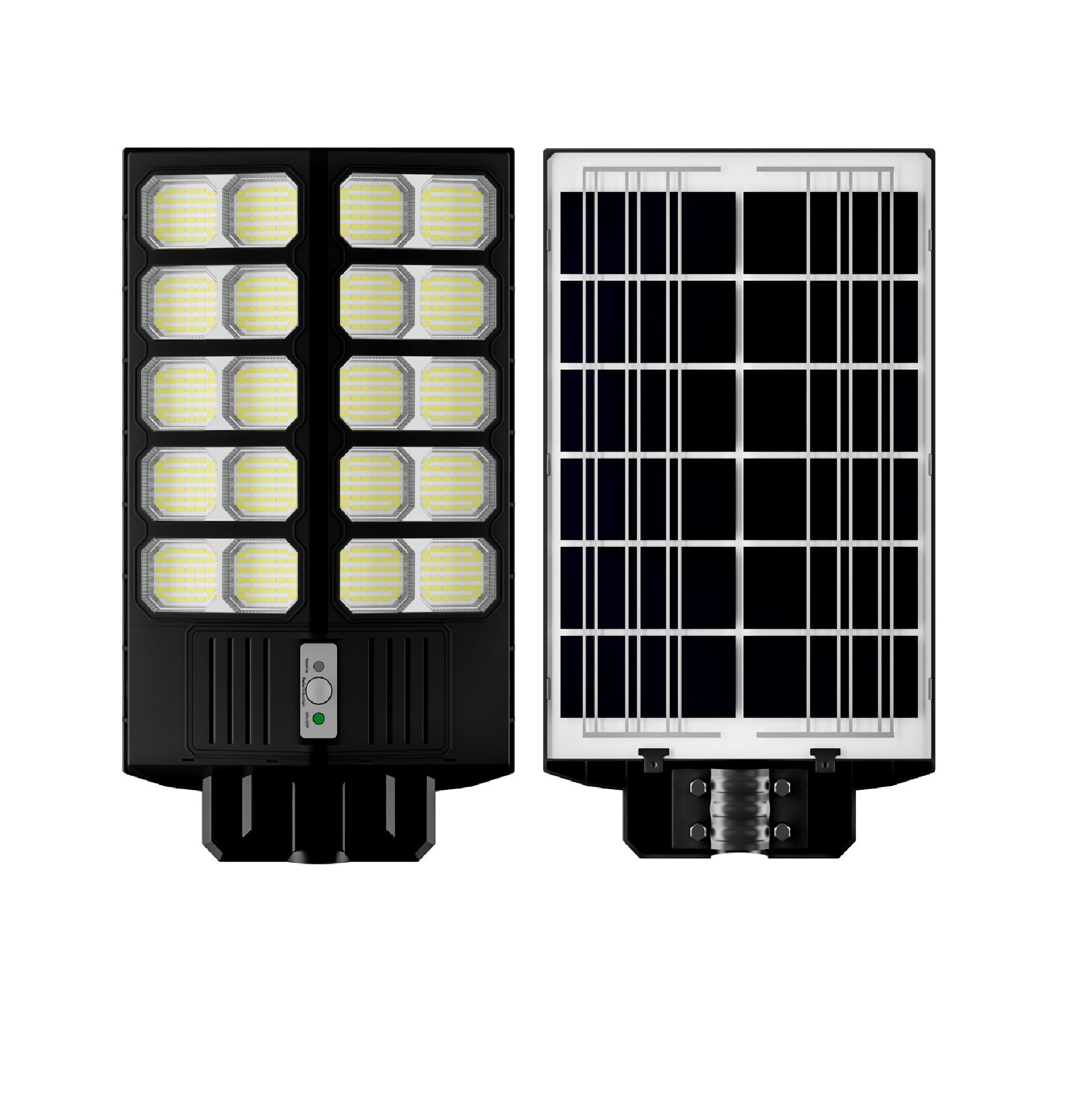 Lampă Solară Stradală 2000W JORTAN cu 720 LED-uri SMD, Panou Solar 3.2V Baterie 24.000 mAh, Telecomandă Wireless, Iluminare 6500K Alb Rec, Autonomie până la 24h, Protecție IP65