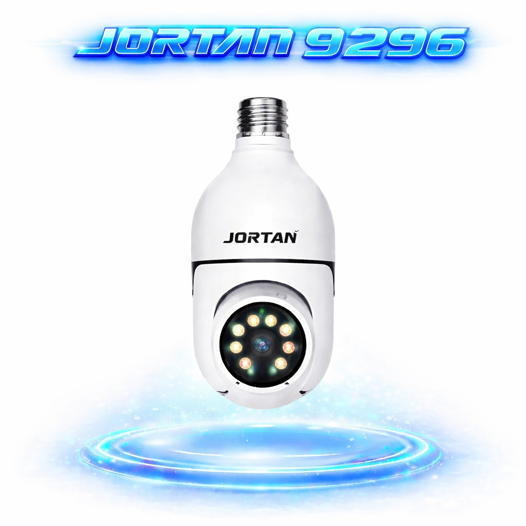 Cameră de Supraveghere WiFi Jortan 9296HJW, 2MP Full HD 1080P, PTZ 355°, Interior, Vedere Nocturnă Color, Audio Bidirecțional, Aplicație Yoosee, Card MicroSD 32GB Inclus