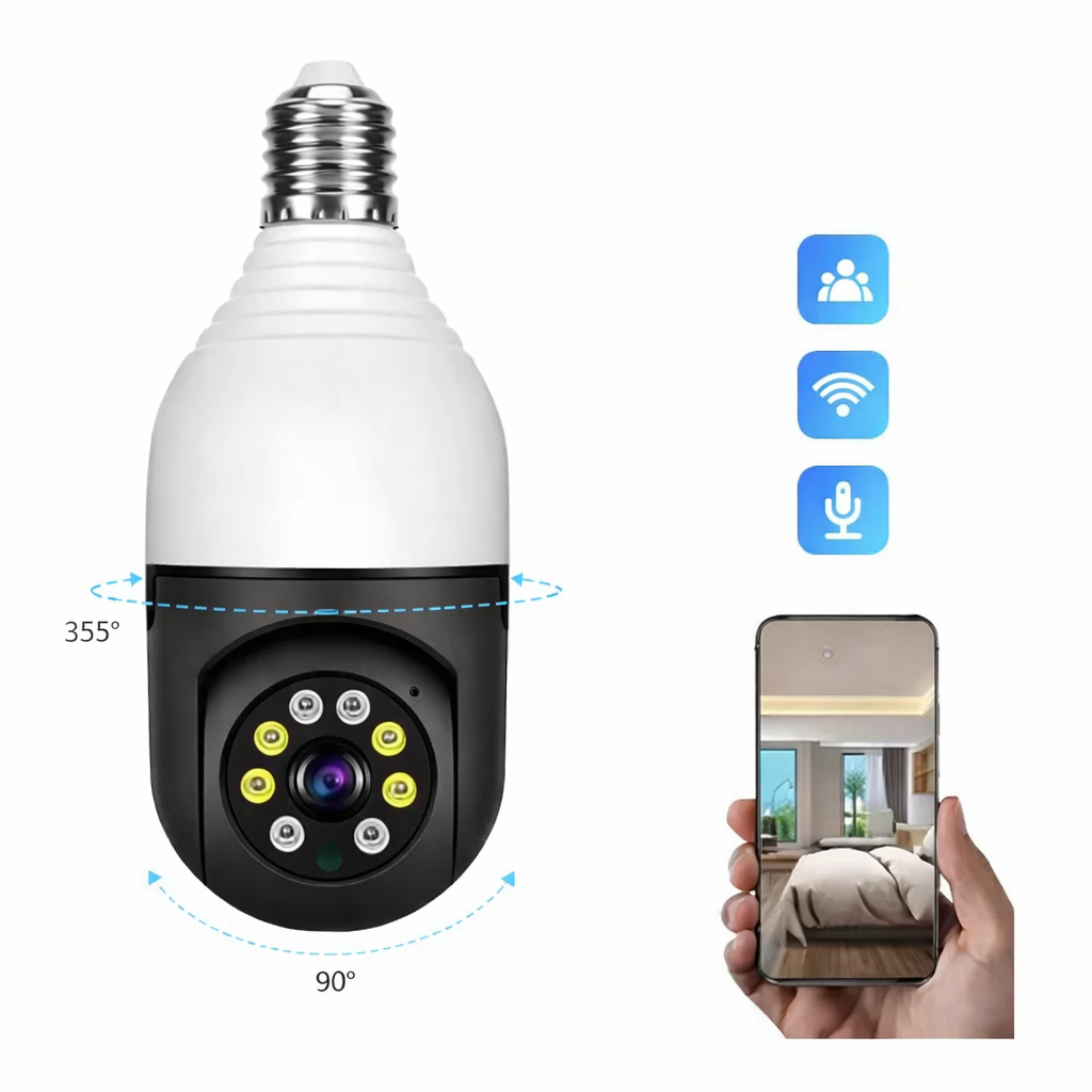 Pachet 3 Camere de Supraveghere WiFi Jortan 9296HJB, 2MP Full HD 1080P, PTZ 355°, Interior, Vedere Nocturnă Color, Audio Bidirecțional, Aplicație Yoosee, 3 Carduri MicroSD 32GB Incluse