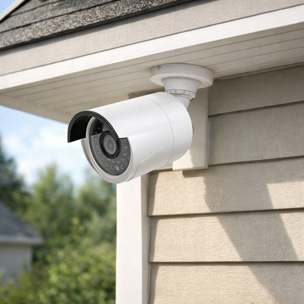 Sistem de Supraveghere CCTV Jortan, 4 Camere, DVR Inclus, PTZ 360°, Vedere Nocturna IR, Detectie Miscare, Monitorizare 24/7, Acces Mobil