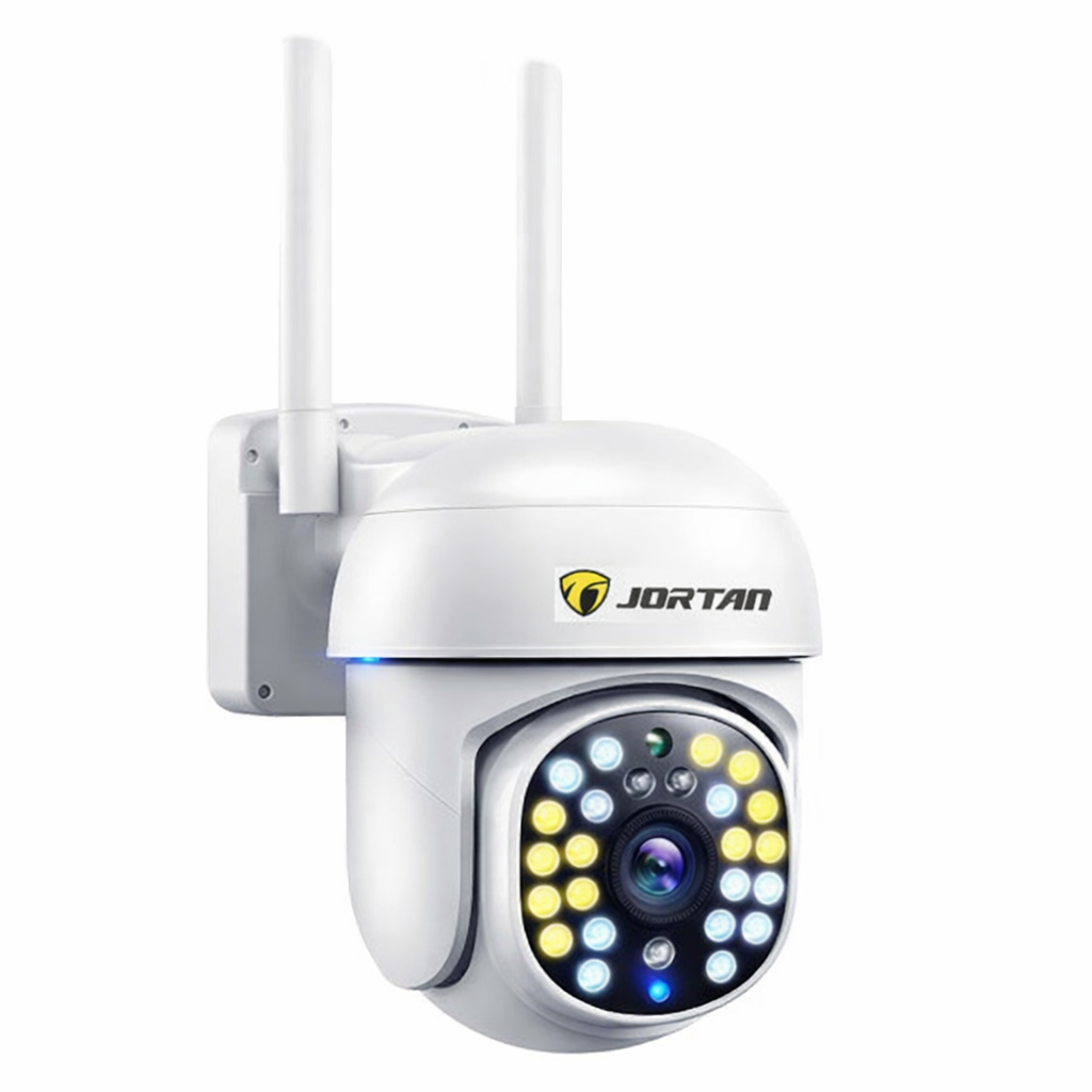 Pachet 2 Camere de Supraveghere WiFi Jortan 8161, 2MP Full HD 1080P, PTZ 355°, Exterior IP66, Vedere Nocturna Color, Audio Bidirectional, Aplicatie Yoosee, 2 Carduri MicroSD 32GB Incluse