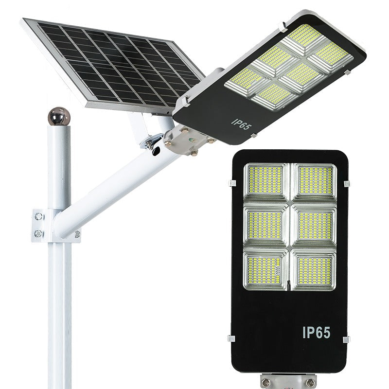 Lampa Solara Stradala 400W JORTAN cu 400 LED SMD, Panou Solar 38W, Baterie 35.000 mAh, Brat de Montare Inclus, Telecomanda pentru Controlul Lampii, Iluminare 6500K Alb Rece, Unghi 120°, Autonomie pana la 24h, Protectie IP66