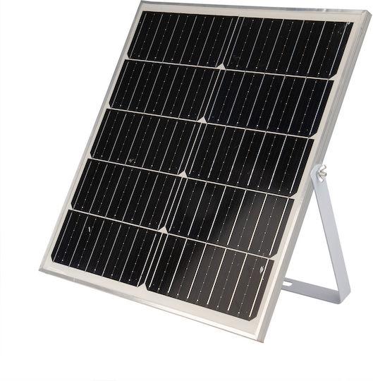 Proiector Solar LED JORTAN Exterior 400W, cu Panou Solar Extern, Telecomanda Wireless, Lumina Alb Rece, Carcasa Aluminiu, IP67 Rezistent la Apa si Praf, Set Complet, Dimensiune 27x24x6 cm, pentru Curte, Alee, Garaj si Parcare