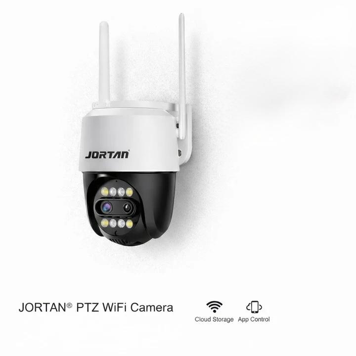 Pachet 3 Camere de Supraveghere WiFi Jortan 3XM, 6MP, Dual Lens, PTZ 360°, IP66, Zoom Optic 8X, Vedere Nocturna Color, Audio Bidirectional, Aplicatie ICSee, 3 Carduri MicroSD 32GB Incluse
