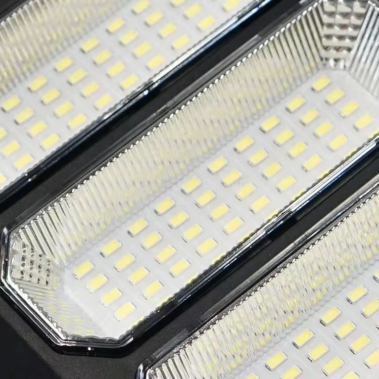 Lampa Solara Stradala 300W JORTAN cu 6 cadrane LED, Panou Solar 3.2V, Baterie 24.000 mAh, Telecomanda Wireless, Senzor Lumina, Autonomie pana la 24h, Protectie IP65