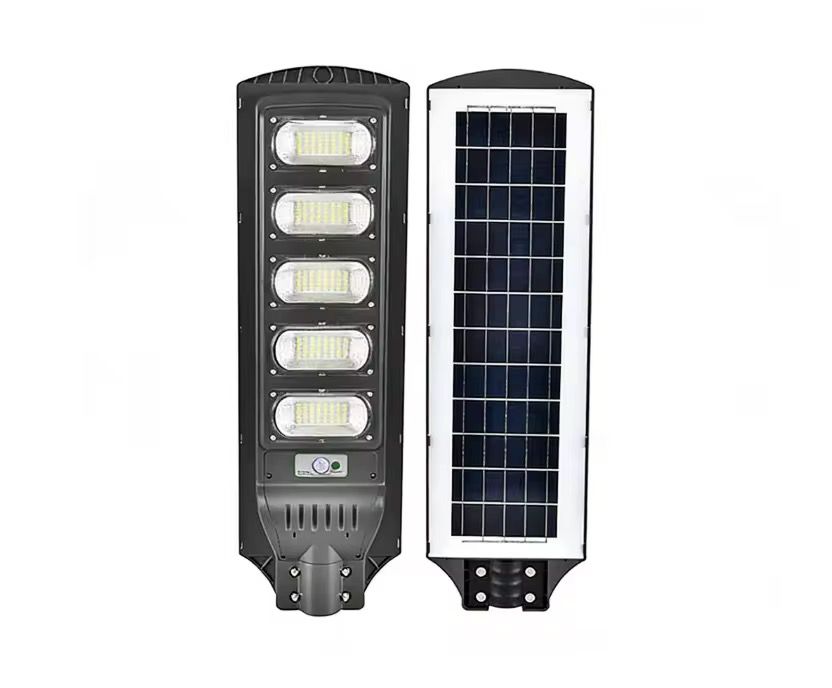 Lampă Solară Stradală 250W JORTAN cu 5 cadrane LED , Panou Solar 3.2V Baterie 24.000 mAh, Telecomandă Wireless, Senzor Lumina, Autonomie până la 24h, Protecție IP65