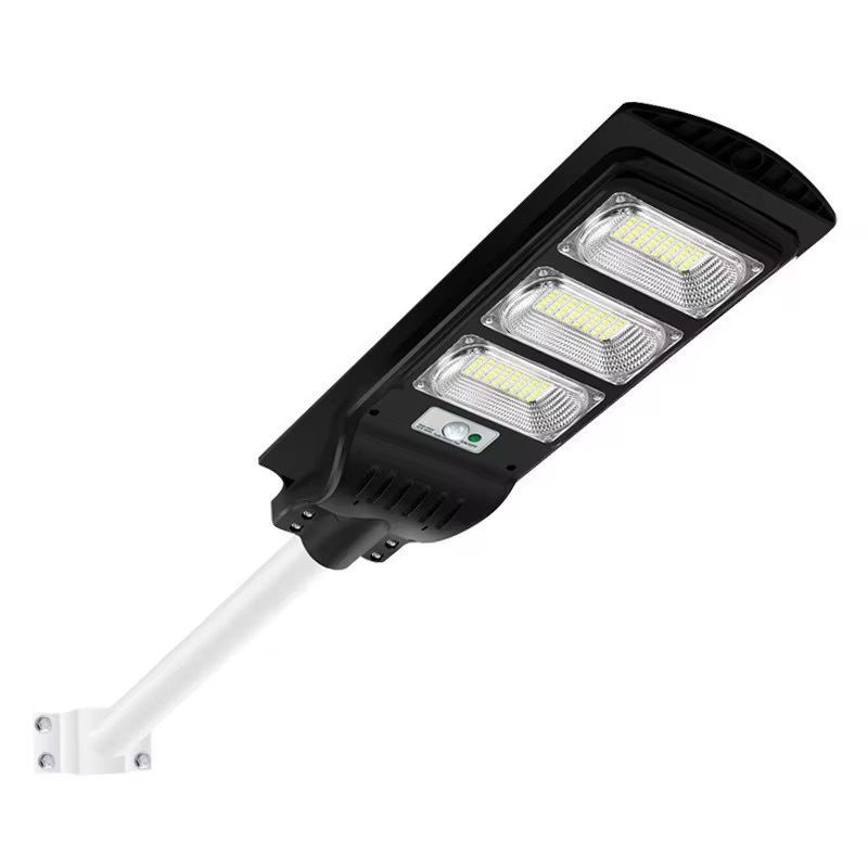 Lampă Solară Stradală 150W JORTAN cu 3 cadrane LED , Panou Solar 3.2V Baterie 12.000 mAh, Telecomandă Wireless, Senzor Lumina, Autonomie până la 24h, Protecție IP65