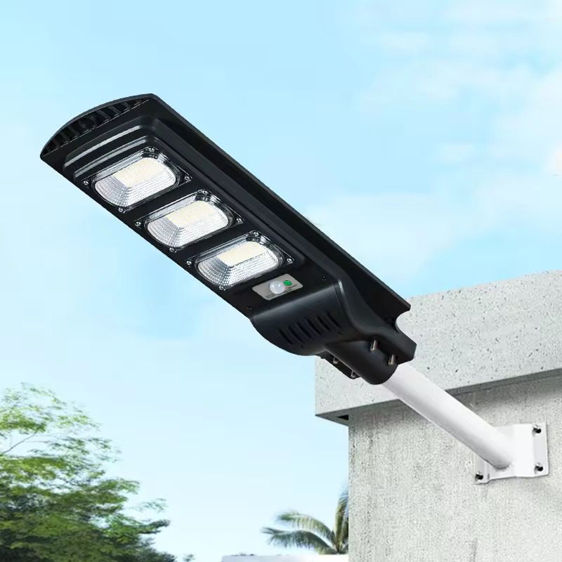 Lampa Solara Stradala 150W JORTAN cu 3 cadrane LED , Panou Solar 3.2V Baterie 12.000 mAh, Telecomanda Wireless, Senzor Lumina, Autonomie până la 24h, Protecție IP65