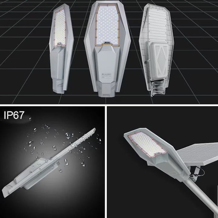 Lampa Solara LED 1200W de Înalta Putere cu Autonomie Mare și Protecție IP65 pentru Exterior