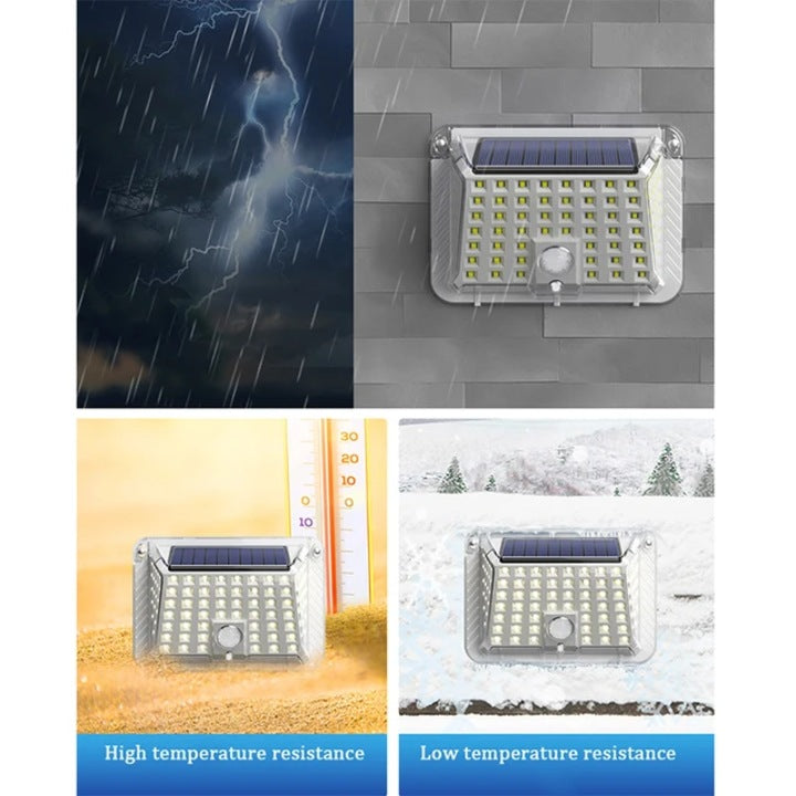 Lampa Solara LED cu Senzor de Miscare, Iluminare 3D, IP65, pentru Exterior